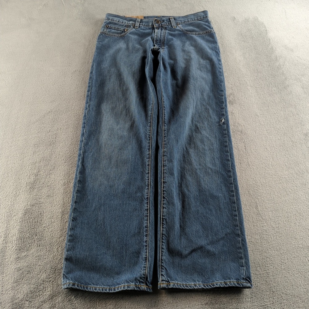 Gap 1969 Jeans Mens 31x30 Blue Distressed Loose Fit Wide Leg Baggy Denim Skater